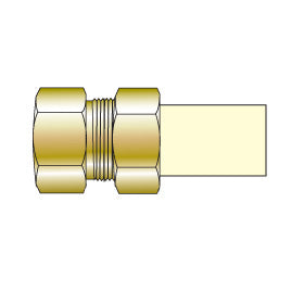 TUF-007 3/4" CTS CPVC Transition Union with Brass Female Thread