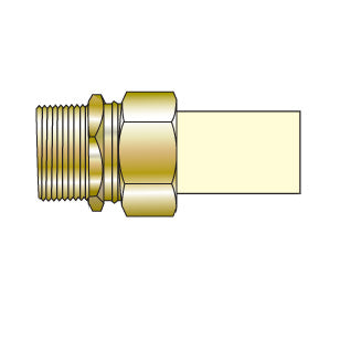 TUM-007 3/4" CTS CPVC Transition Union with Brass Male Thread