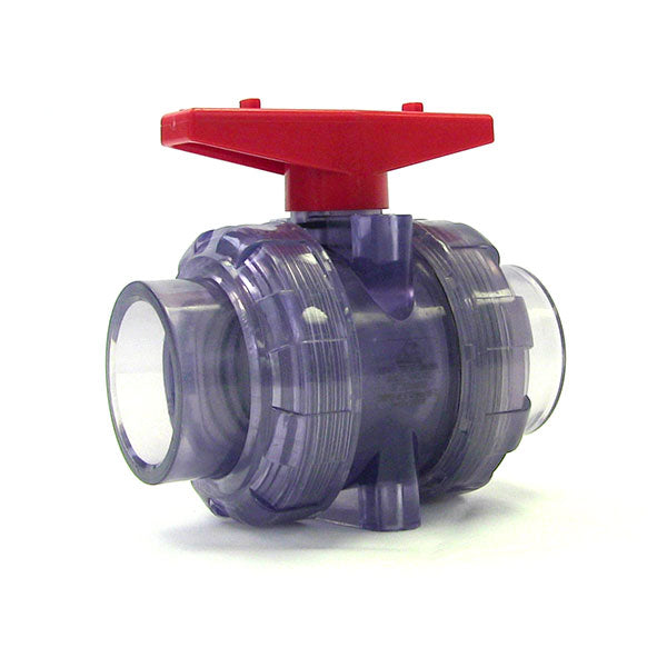 2" Clear PVC True Union Ball Valve (Clearance)
