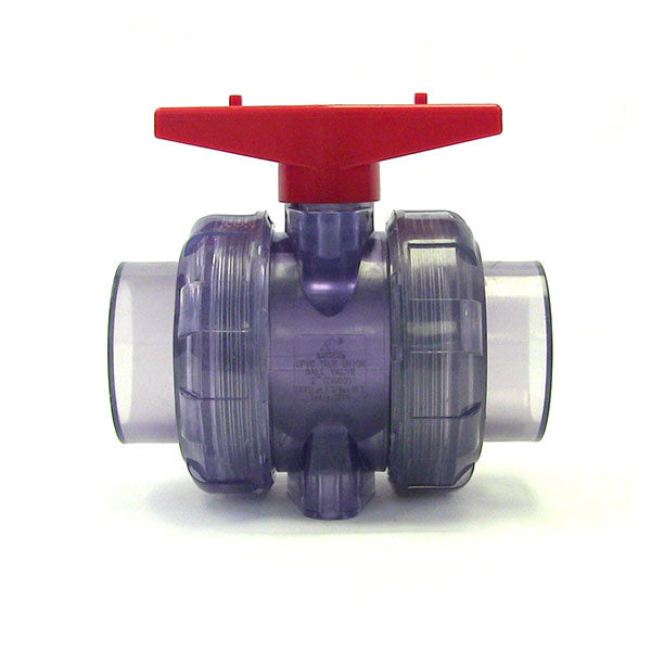2" Clear PVC True Union Ball Valve (Clearance)