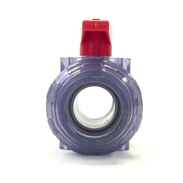 2" Clear PVC True Union Ball Valve (Clearance)