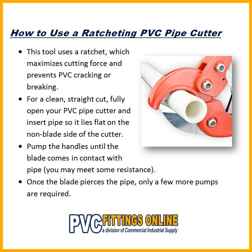 How to Use a Ratcheting PVC Pipe Cutting Tool