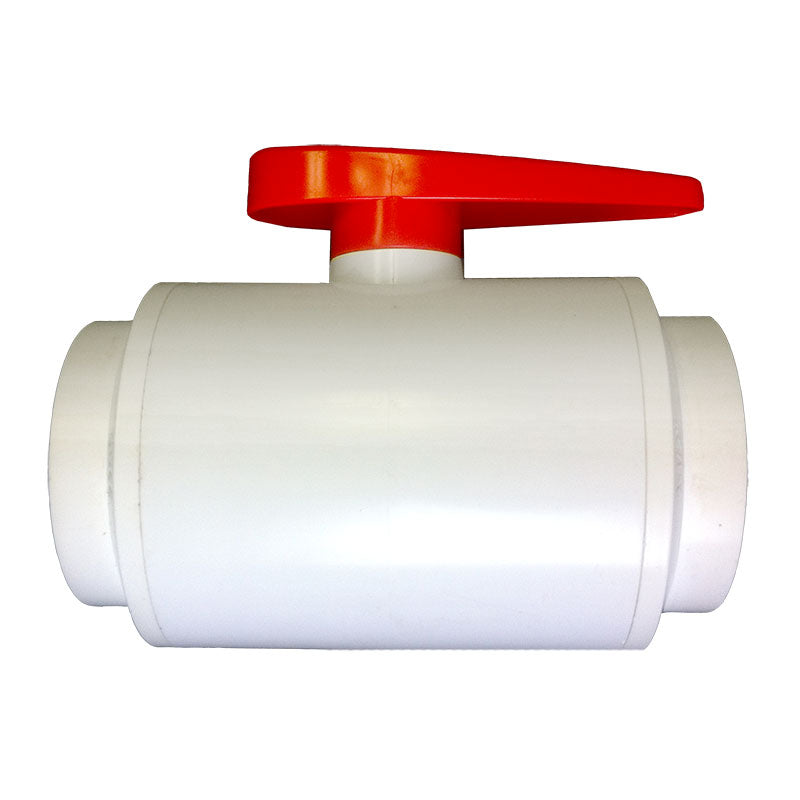 1-1/4" DELUXE Compact PVC Ball Valve - White/Threaded (Clearance)