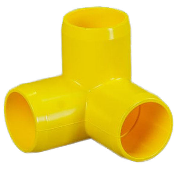 Yellow 1/2" Furniture Fitting 3-way (FF-3W-005-YELLOW)