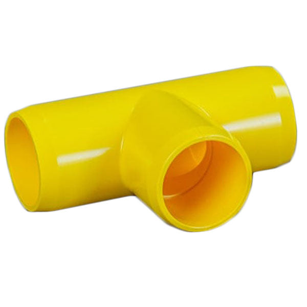 Yellow 1-1/2" Furniture Fitting Tee (FF-T-015-YELLOW)