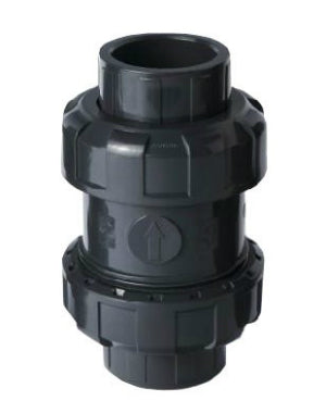 Can I use a check valve on a drain line to stop flow from coming back up?