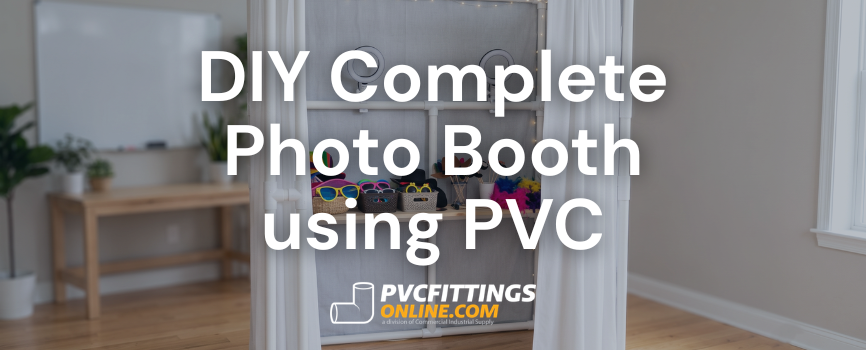diy complete photo booth using pvc title banner