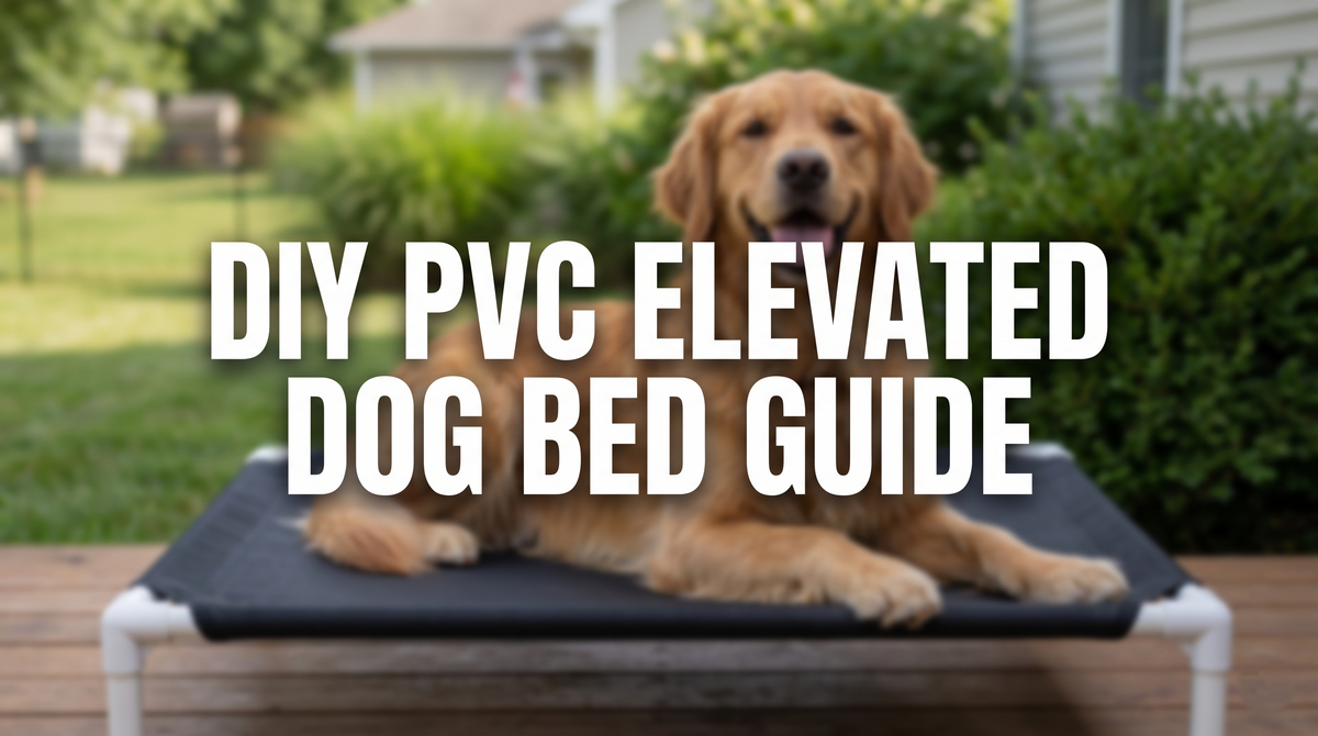 diy pvc elevated dog bed guide title banner