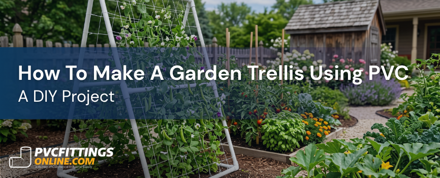 how to make a garden trellis using pvc title banner