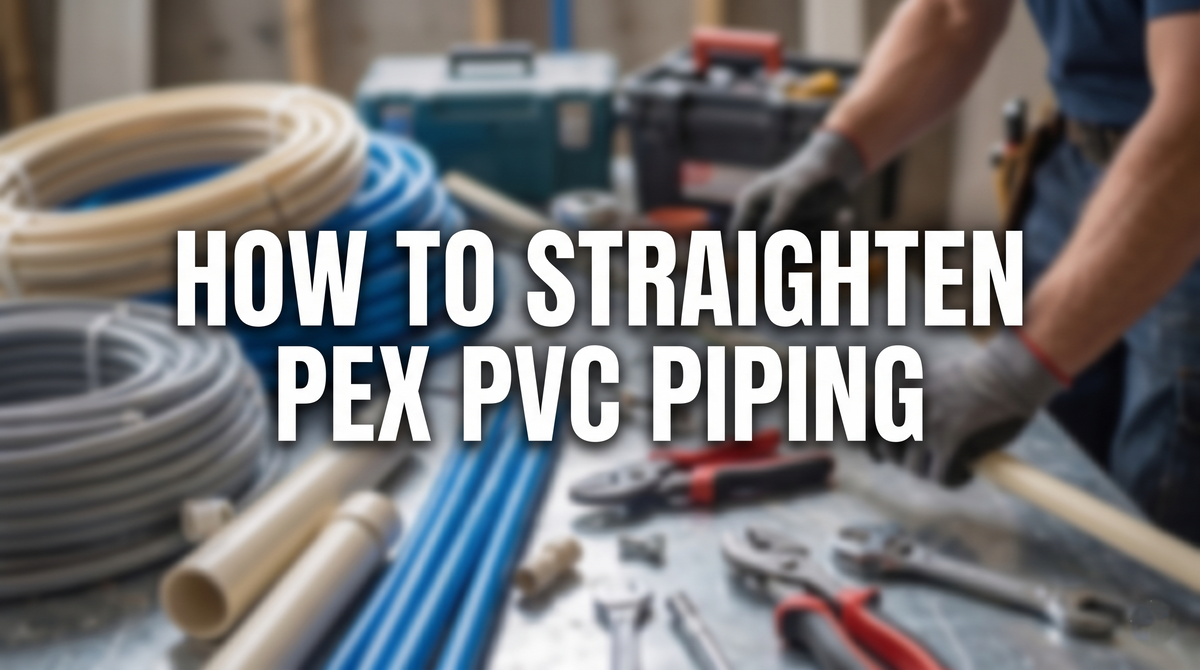 banner titled how to straighten pex pvc piping