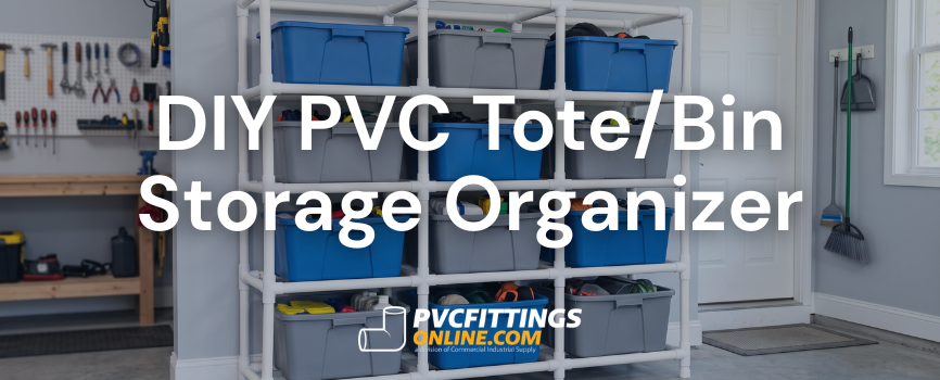 diy pvc bin storage organizer title banner
