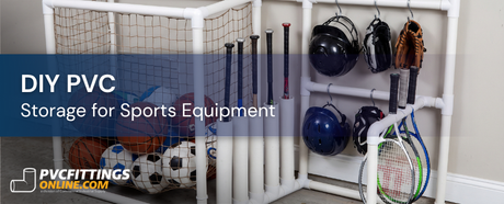 diy pvc storage for sports equipment title banner