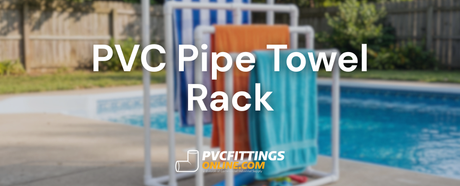 pvc pipe towel rack title banner