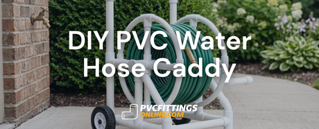 diy pvc water hose caddy title banner