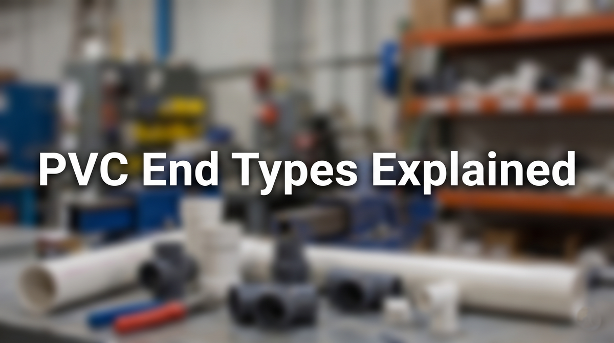 banner with the title pvc end types explained