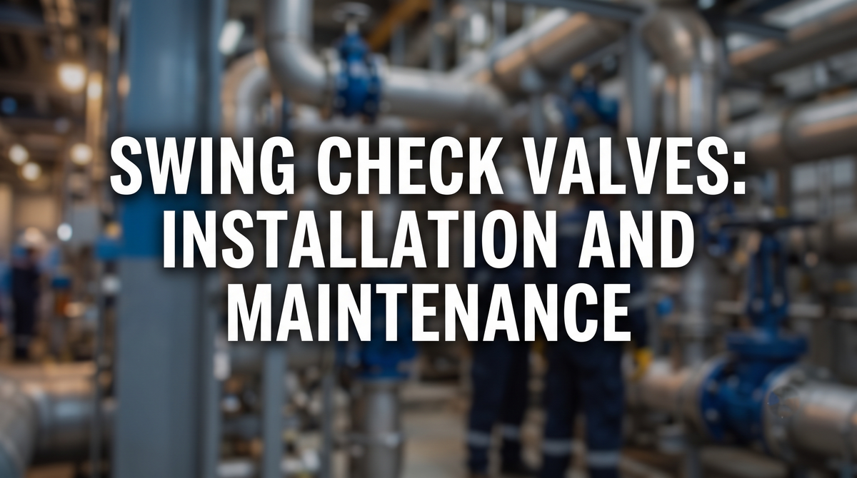 swing check valves installation and maintenance title banner