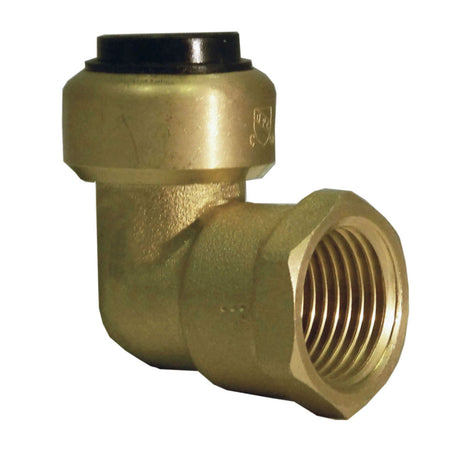 10155538 3/8" Brass Push Fit 90 Degree Female Elbow