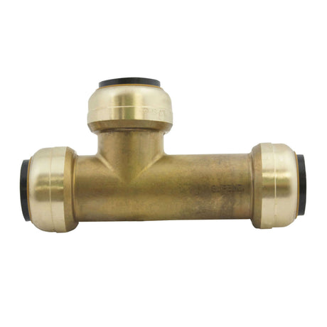 10177422 3/4" Brass Push Fit Slip Tee