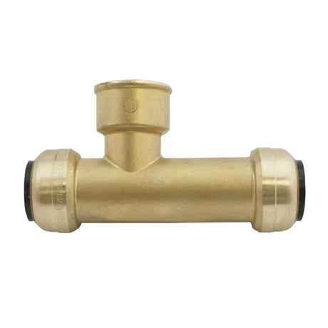 10177434 1/2" Brass Push Fit Female Outlet Slip Tee