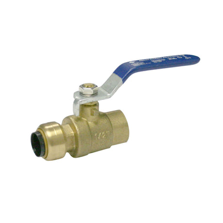 10177488 1" Brass Push Fit Female Ball Valve