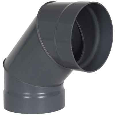 9" PVC Duct 90 Degree Elbow 1034-90-09