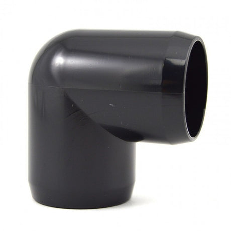 2" PVC 90-Degree Elbow Furniture Grade - Black