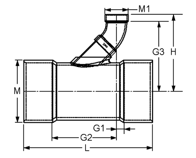 6" x 2" DWV PVC Reducing Wye and 1/8 Bend (1 pc) 3777-528