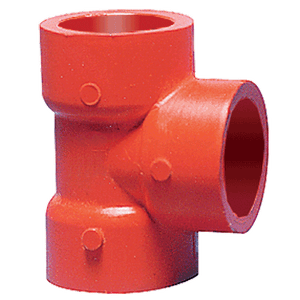 3/4" Tee, Socket, Red, PVDF, Schedule 80