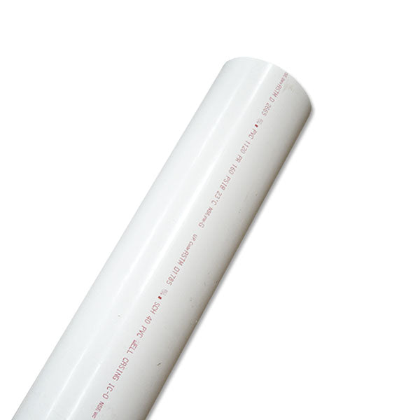 6" Schedule 40 PVC Pipe - White
