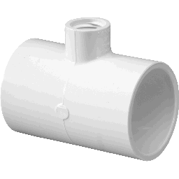 4" x 1-1/4" Sch 40 PVC Reducing Tee - Soc x Fipt 402-418
