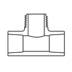 1" Sch 40 PVC Tee Soc x Mipt 402B-010