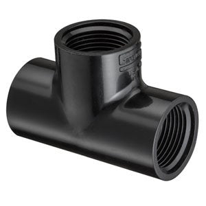 1-1/2" Black Sch 40 PVC Tee Fipt 405-015B