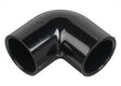1/2" Black Sch 40 PVC 90 Elbow - Socket (406-005B)