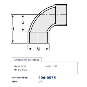 406-007S Dimensions
