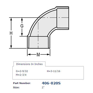406-020S Dimensions