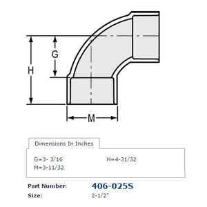 406-025S Dimensions