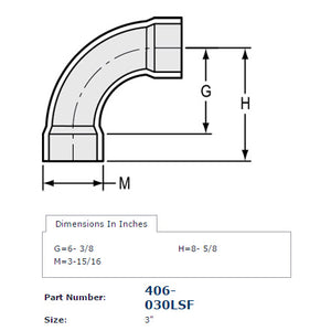 406-030LSF dimensions