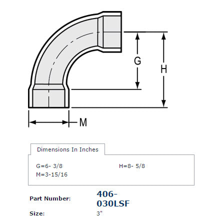406-030LSF dimensions