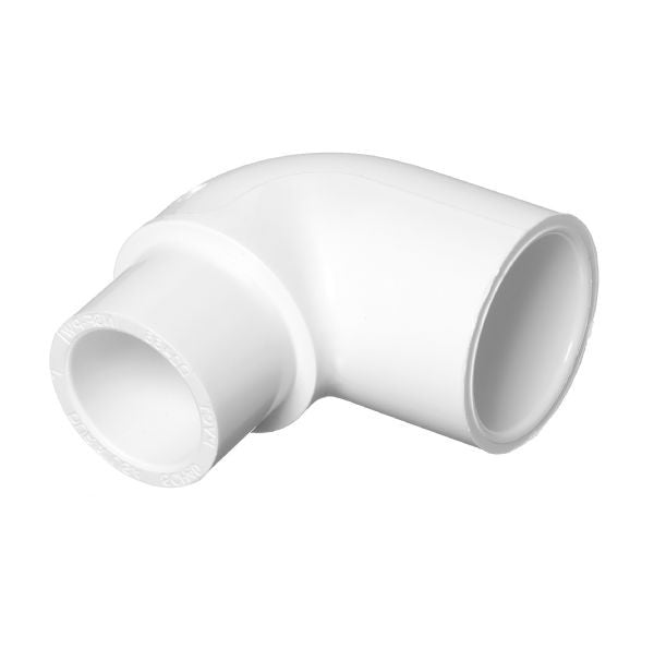 1-1/2" x 1" Sch 40 PVC Reducing 90 Elbow Soc 406-211
