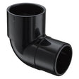 1-1/2" Black Sch 40 PVC 90 Street Elbow - Spig x Soc 409-015B
