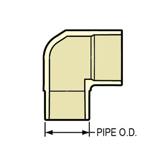 4109-007 3/4" CTS CPVC 90 Degree Street Elbow