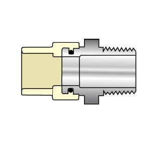 4136-005SS 1/2" CTS CPVC Male Adapter Transition with Stainless Steel Thread
