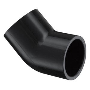 1/2" Black Sch 40 PVC 45 Elbow Soc 417-005B