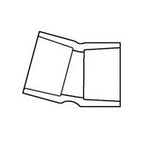 4-1/2" Sch 40 PVC 15 Elbow Soc 418-045F (Fabricated Fitting)