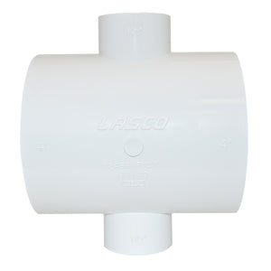 4" x 1-1/2" Schedule 40 Reducing Cross Slip x4 - Side View