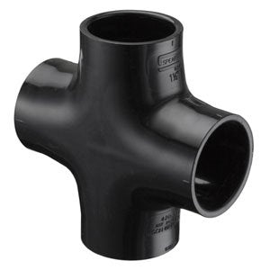 1-1/2" Black Schedule 40 (S x S x S x S) PVC Cross 420-015B