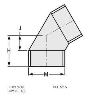10" Sch 40 PVC 60 Elbow Soc 424-100F (Fabricated Fitting)