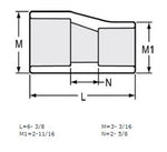 2-1/2" x 2" Sch 40 PVC Eccentric Reducer Coupling Soc 429-292FE (Fabricated Fitting)