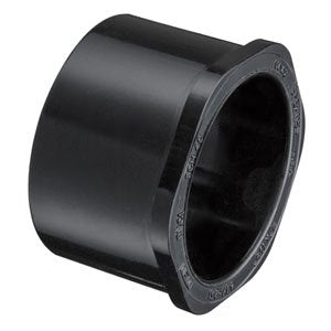 3" x 1" Black Sch 40 PVC Reducer Bushing - Spigot x Socket (437-335B)