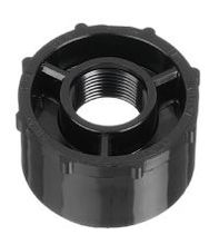 Collection Image for - 2" x 1-1/2" Black Sch 40 PVC Reducer Bushing - Spig x FIPT (438-251B)